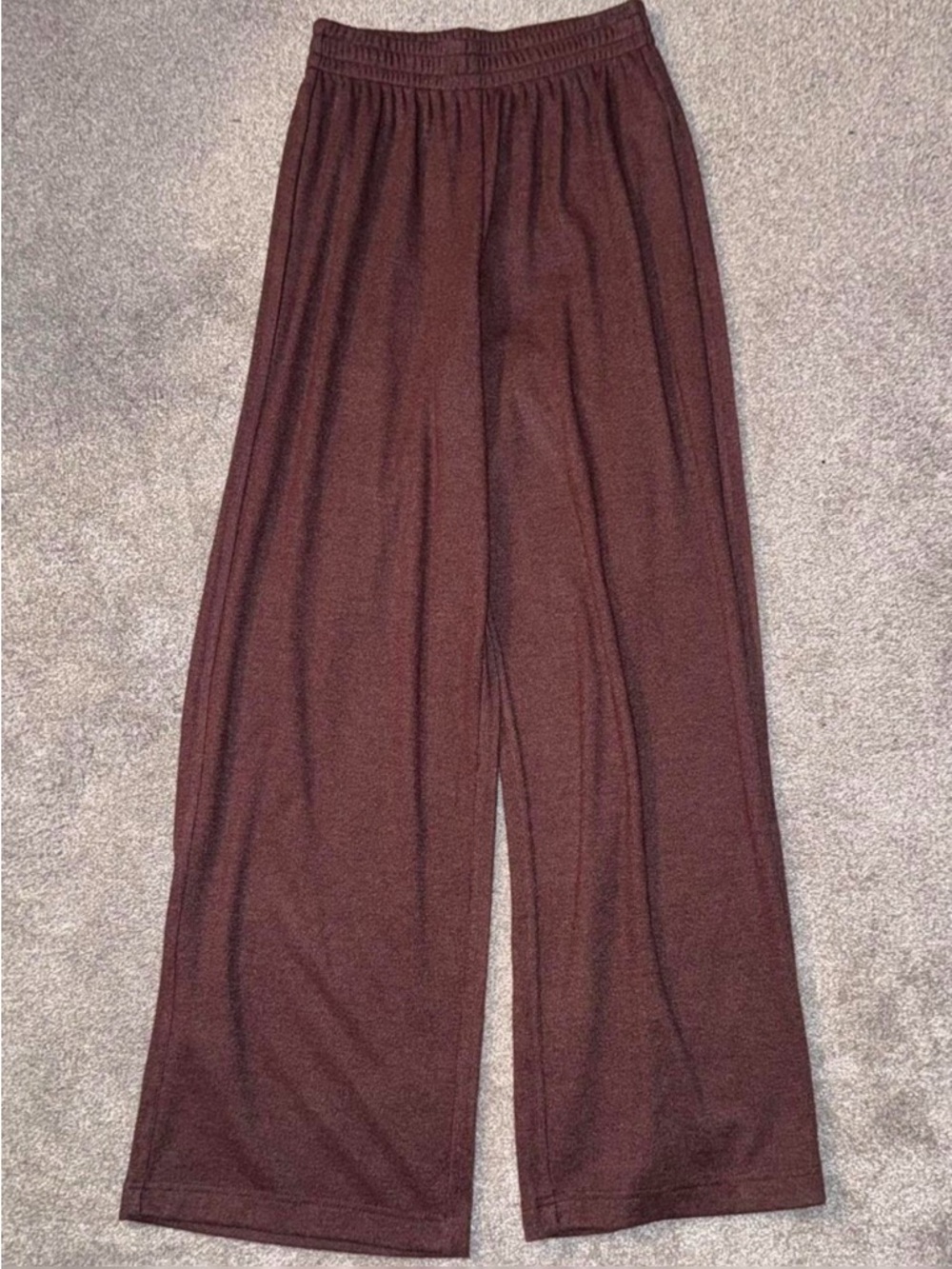 ZARA Wide Leg Pull-On Pants in Deep Brown